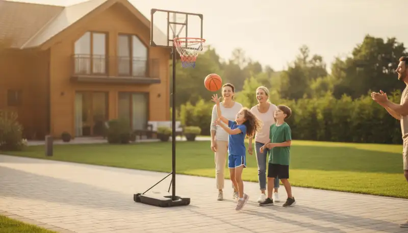 Flexibles Basketballvergnügen für Zuhause