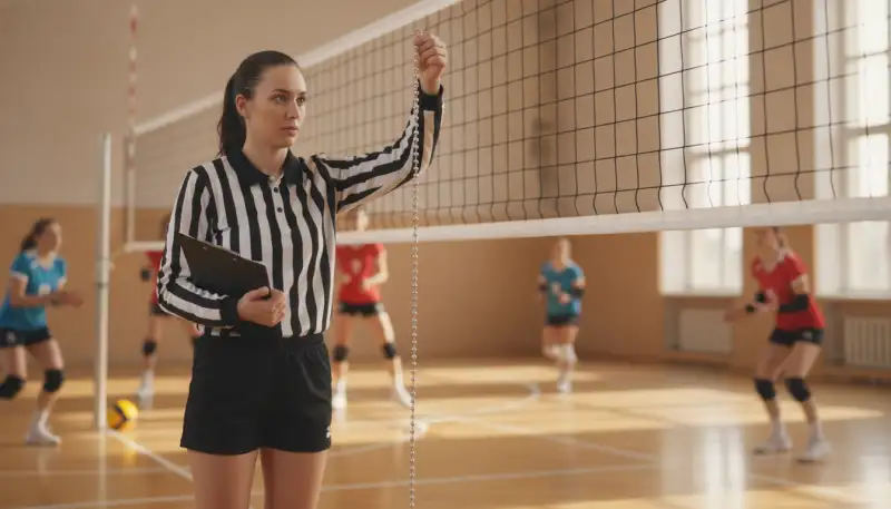 Präzise Netzhöhe im Volleyball
