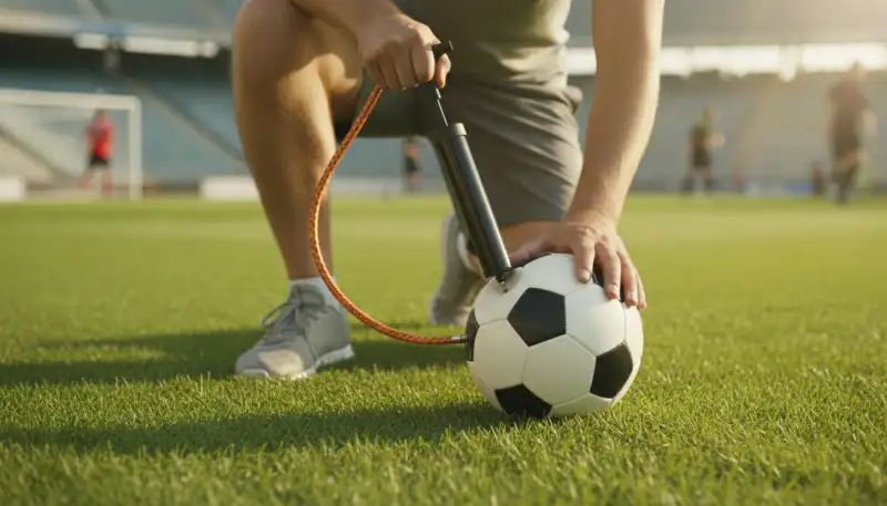 Präzises Aufpumpen: Ballpumpe mit Schlauch